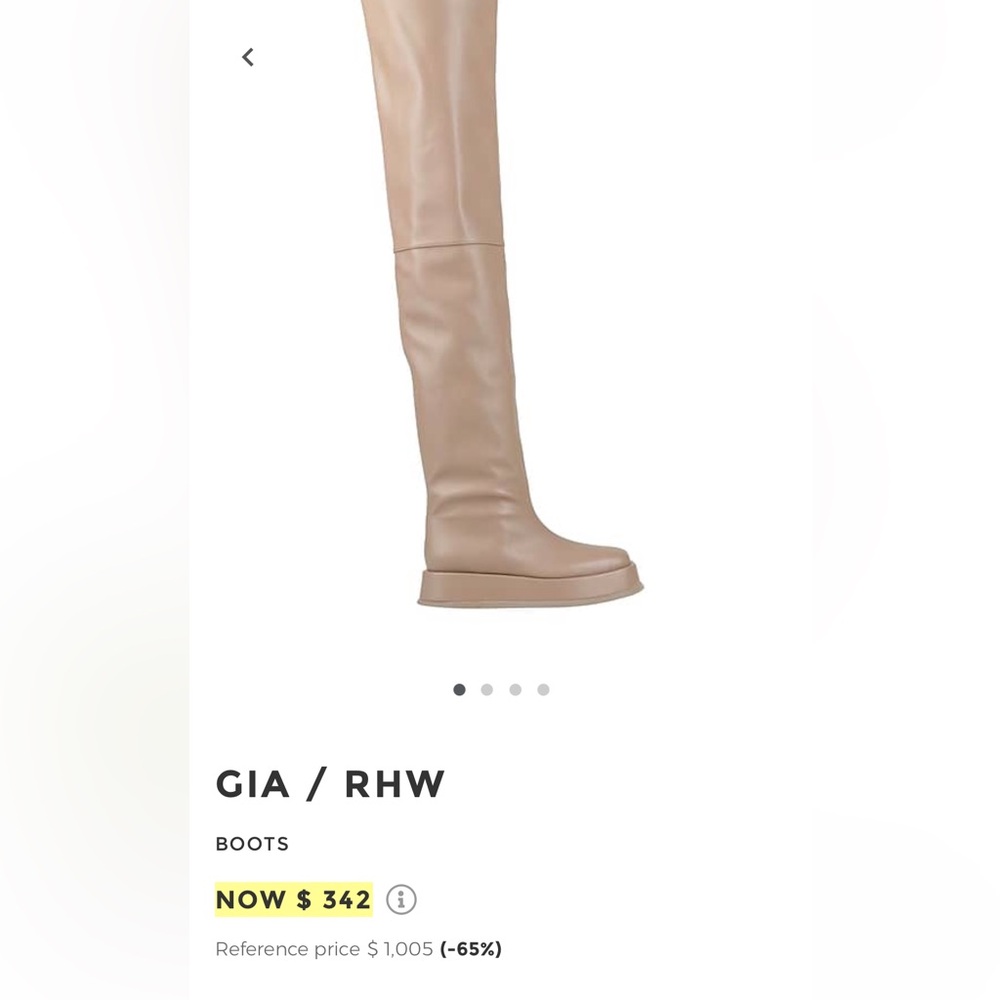 Gia Borghini Beige Over the Knee Boots